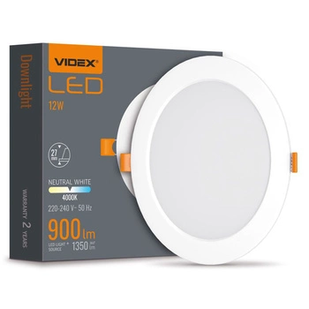 Panel LED Oprawa Podtynkowa Wpuszczana 12W 1350lm 4000K Neutralna Videx