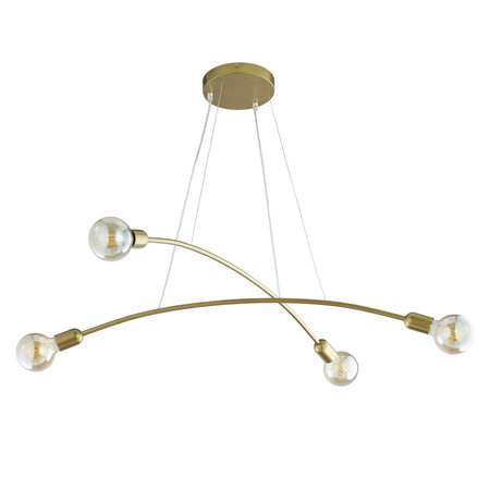 Lampa Sufitowa Wisząca HELIX GOLD Żyrandol Złota Loftowa 4xE27 2727 TK Lighting