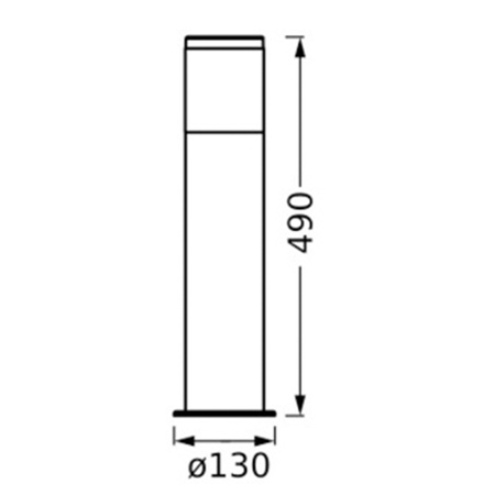 Lampa Ogrodowa Słupek Zewnętrzny Stojący E27 Szary IP44 Endura Osram