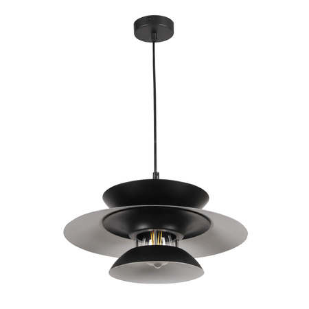 Lampa Sufitowa Wisząca Zwis E27 Czarna Berit Sanico Goldlux