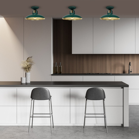 Lampa Sufitowa FELIX Zielona Złota 1xE27 Milagro