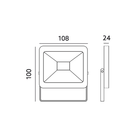 Naświetlacz LED Zewnętrzny Ogrodowy 10W 800lm 6500K Zimny 120° IP65 Czarny MH Kobi