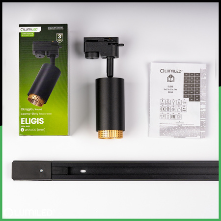 ZESTAW Szynoprzewód Listwa Szyna 2m + 4x Lampa Sufitowa Reflektor GU10 Oświetlenie Szynowe LUMILED