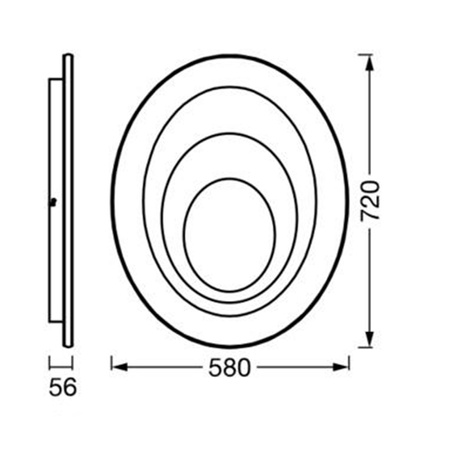 Lampa Sufitowa Plafon LED Oprawa Oświetleniowa 63W 72cm Ozdobna Okrągła Biała LEDVANCE