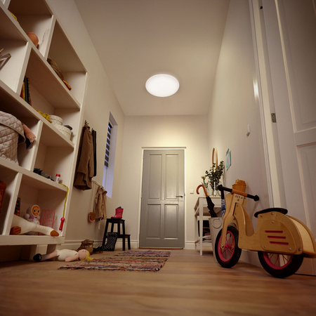 Lampa Sufitowa Plafon LED 21W 2900lm 4000K z Czujnikiem Zmierzchu Biała Acuna Philips