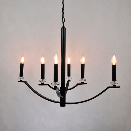 Lampa Wisząca Sufitowa Żyrandol HIMS 6xE14 120cm - GOLDLUX (Polux)