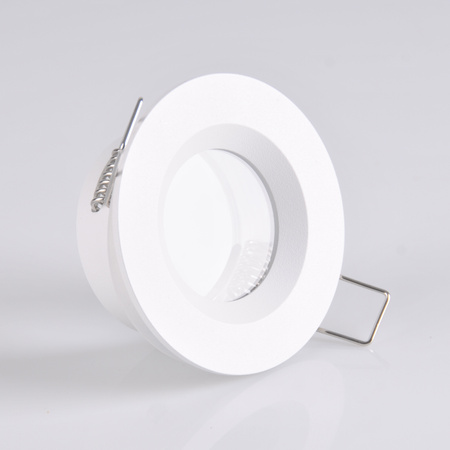 Oprawa Podtynkowa Okrągła Biała Matowa BORAS Oczko MR16 IP44 GOLDLUX (Polux)