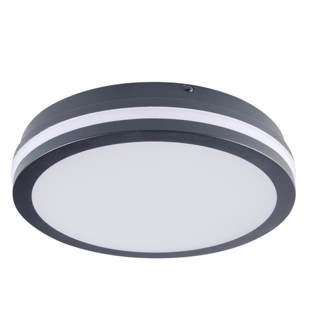 Plafon LED Lampa Sufitowa Czujnik Ruchu Natynkowa 30W 3120lm CCT IP65 Grafitowa BENO KANLUX