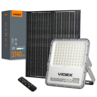 Lampa Naświetlacz LED Solarny 35W 3740lm 5000K Neutralna 90° 9.6V IP65 IK07 Natynkowy Szary VIDEX