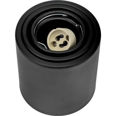 Oprawa Natynkowa HALOGENOWA Aluminiowa Czarna SPOT TUBA 10cm do LED GU10 Bellalux