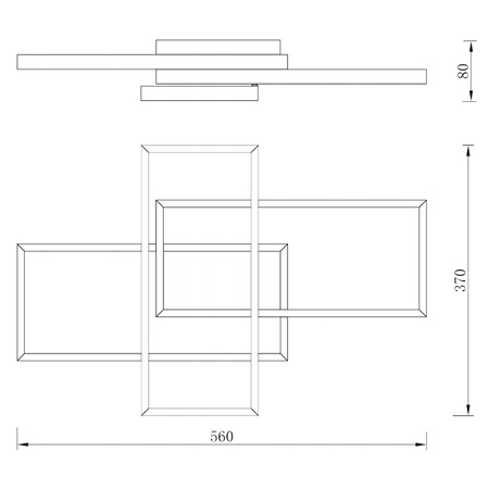 Lampa Sufitowa Żyrandol LED 72W CCT GALAXIS ORION Biały + Pilot Sterujący