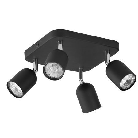 Lampa Sufitowa TOP BLACK Spot Czarno-Srebrna Klasyczna 4xGU10 4418 TK Lighting