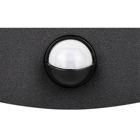 Kinkiet Ogrodowy Elewacyjny Lampa Ścienna LED 9W z Czujnikiem Ruchu i Zmierzchu Czarna BELLA