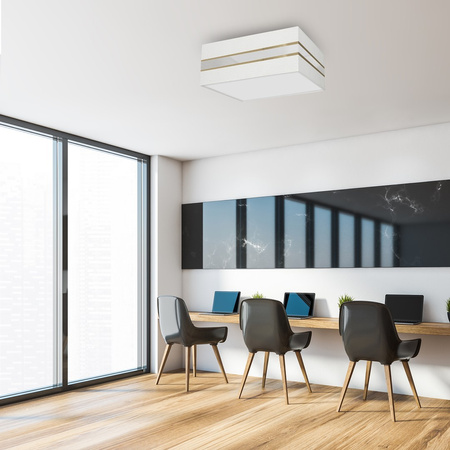 Plafon LED Lampa Sufitowa ULTIMO Biała 3xE27 Kwadrat Milagro