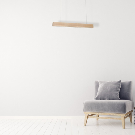 Lampa wisząca TIMBER 12W LED Prostokątna Drewniana MLP567 Milagro Drewno + Metal + Akryl