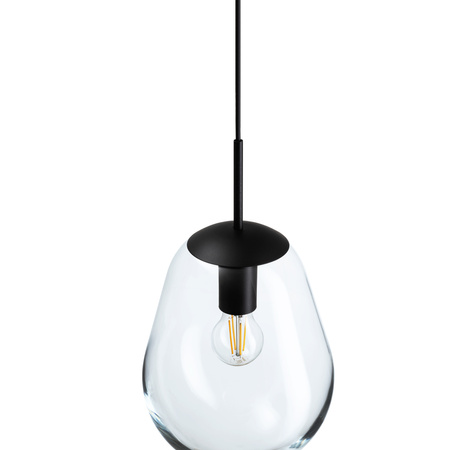 Lampa Sufitowa Wisząca E27 Czarna Nowoczesna PEAR S 7800 Nowodvorski