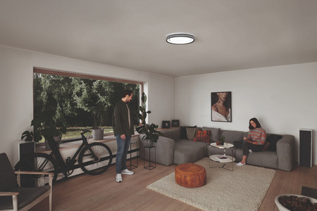 Plafon LED Lampa Sufitowa Oprawa Natynkowa 30W 2100lm CCT Ściemnialna Okrągła Czarny SMART+ WiFi Jaden Ledvance