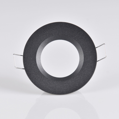 Oprawa Podtynkowa Okrągła Czarna Matowa BORAS Oczko MR16 IP44 GOLDLUX (Polux)