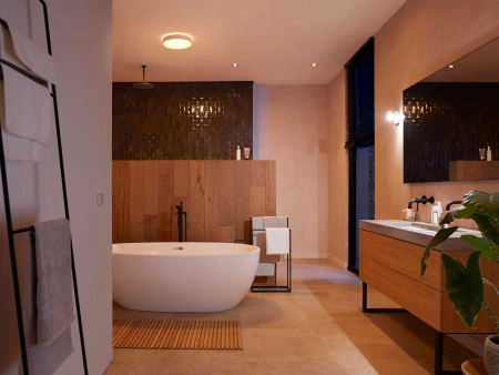 Plafon LED Lampa Sufitowa Natynkowa 19.2W 2450lm IP44 White Ambiance TW Biała 38cm Inteligentna SMART Zigbee Bluetooth Devere Philips HUE