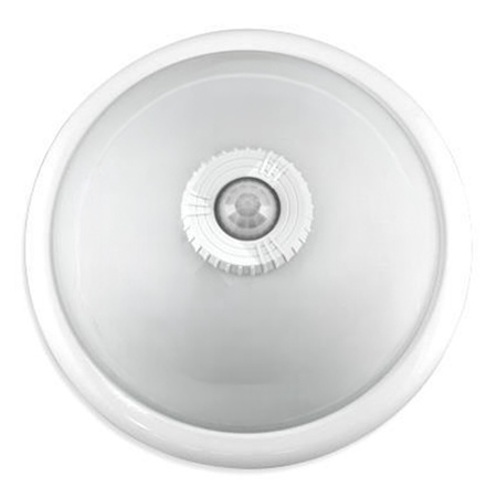 Plafon LED Lampa Sufitowa Natynkowa 2x E27 z Czujnikiem Ruchu PIR Biały Okrągły 30cm