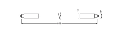 Świetlówka LED T5 G5 18W = 39W 2340lm 3000K Ciepła 160° 85cm SubstiTUBE TUBE Osram