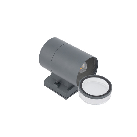 Lampa Ogrodowa Zewnętrzna Kinkiet Elewacyjny Oprawa Natynkowa E27 Grafitowa Wodoodporna IP44 Nowoczesna ROCK PRO 10686 Nowodvorski