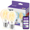 2x Żarówka LED E27 A60 7W = 60W 806lm 2700-6500K TW FILAMENT Inteligentna SMART WiFi Bluetooth Aplikacja WiZ