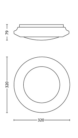 Lampa Sufitowa Plafon LED 17W 1700lm 4000K Biała Cinnabar Philips