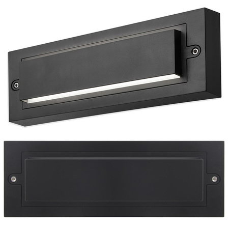 Kinkiet Ogrodowy Elewacyjny Lampa Ścienna LED 6W CZARNA TINA