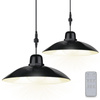 2x Lampa Solarna LED HELIA Żyrandol Wisząca Ogrodowa Sufitowa Czujnik Pilot Panel LUMILED