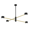 Lampa Sufitowa CROSS Złota 4xGX53 Milagro