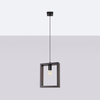 Lampa Sufitowa Wisząca Zwis E27 Żyrandol Kwadratowa Brązowa Skandynawska Aries Sollux