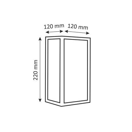 Kinkiet Ogrodowy Lampa Elewacyjna Góra-Dół Malmo E27 IP44 Grafit - GOLDLUX (Polux)