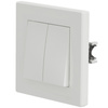 Łącznik Włącznik Świecznikowy Dwubiegunowy Podtynkowy Asfora IP20 Biały