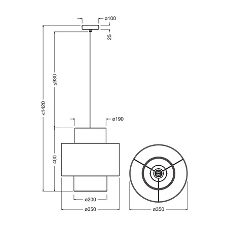 Lampa Sufitowa Wisząca Dekoracyjna Zwis E27 Beżowa Raffia Decor Wrap Osram