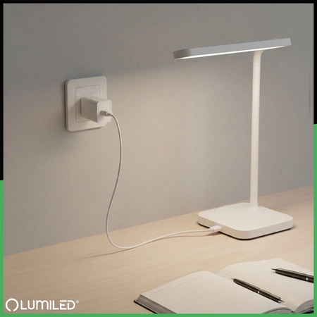 Ładowarka Zasilacz 1x USB 5V/3A DC Adapter Lampek Biurkowych Biały Lumiled