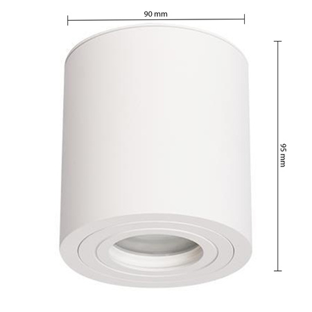 Oprawa Natynkowa Halogenowa Tuba Reflektor Spot GU10 IP54 Okrągła Biała Masterled