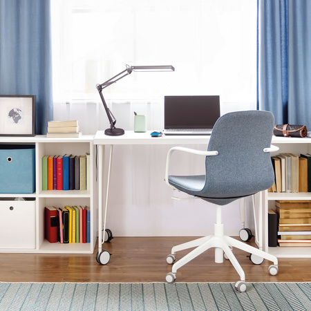 Lampka Biurkowa Stołowa LED 14W 800lm CCT 120° Akumulatorowa Czarna Tenuix Kobi