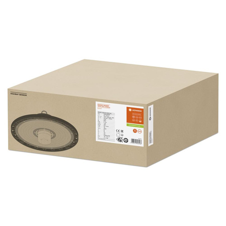 Lampa LED Oprawa Przemysłowa 190W 27000lm 4000K Neutralna z Czujnikiem Ruchu Zmierzchu Czarny IP65 IK08 High Bay Gen 4 Ledvance