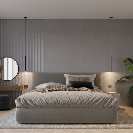 Lampa Sufitowa Wisząca Tuba 3x G9 Zwis Tubularna Czarna Nowoczesna Pastelo Sollux