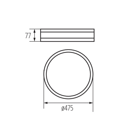 Plafon LED JASMIN 470 Lampa sufitowa E27 3x 20W Czarny KANLUX