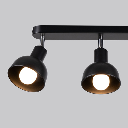Lampa Sufitowa Oprawa Natynkowa Reflektor 3x E27 Ruchoma Geometryczna Czarna Industrialna Elba Sollux