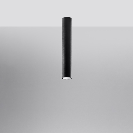Lampa Sufitowa Oprawa Natynkowa SPOT TUBA GU10 Tubularna Czarna Nowoczesna Lagos Sollux