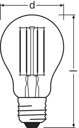 Żarówka LED A60 E27 7.5W = 75W 1055lm 4000K Neutralna Biała FILAMENT ŚCIEMNIALNA LEDVANCE