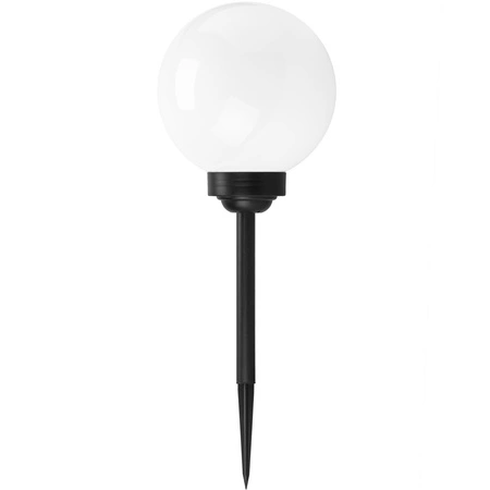 Lampa Solarna Ogrodowa LED 6500K IP44 20cm Wbijana Naziemna Biała Kulka ATRIS LUMILED