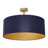 Lampa Sufitowa BEN Granatowa Złota 3xE27 Milagro