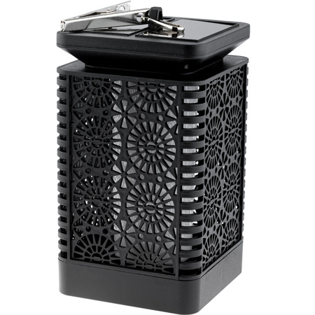 Lampion Ogrodowa LED Solarna Dekoracyjna Płomień Kwadrat 17cm