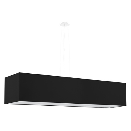 Lampa Sufitowa Wisząca Zwis 5x E27 Żyrandol Prostokątna Czarna Minimalistyczna Santa Sollux
