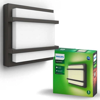 Kinkiet Ogrodowy Lampa Elewacyjna Zewnętrzna LED 12W 1200lm 4000K IP44 Antracyt Petronia Philips