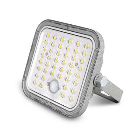 Naświetlacz Lampa Solarna z Czujnikiem 20W 1400lm 5000K Neutralna 90° 3.2V IP65 IK07 Natynkowy Szary VIDEX